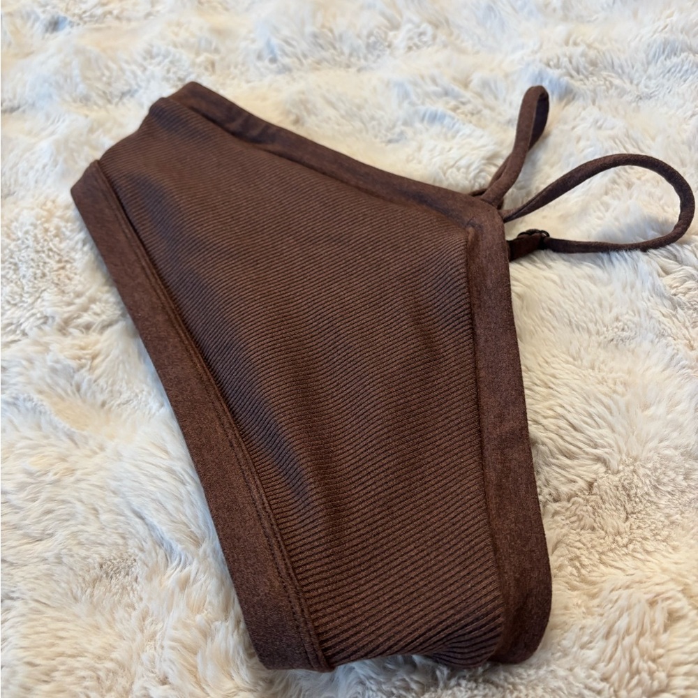 P'tula Chocolate Ribbed Bralette - Picture 3 of 5